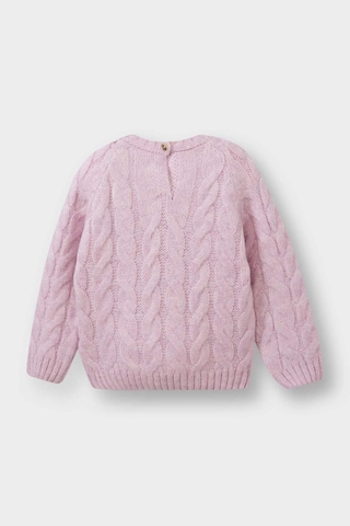 Defacto Kız Bebek Regular Fit Bisiklet Yaka Kazak D0354a525aupr251 Mor