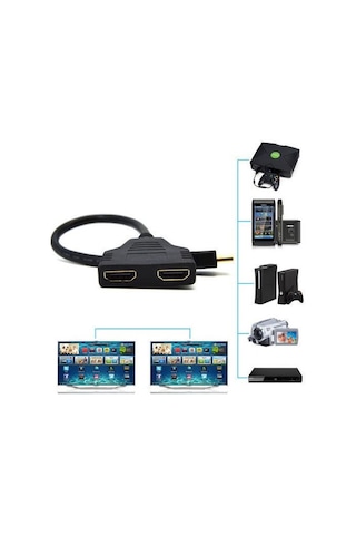 SpeedUF 2 Port Hdmi Splitter Switch Çoklayıcı Çoklu Ekran