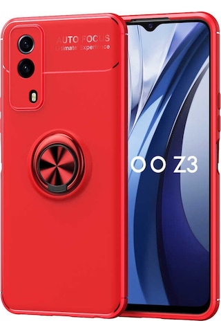 Vivo Y53S 4G Kılıf Zore Ravel Yüzüklü Silikon Kılıf