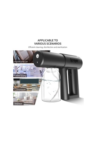 Tenfowee Siyah Kablosuz Usb Şarjlı Nano Buhar Atomizörü - Ev, Ofis, Bahçe İçin Hızlı Ve Düzenli Buhar Dağıtımı