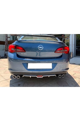 Opel Astra J Sedan Siyah Difüzör 4 Krom Egzoz Görünümlü Difizör Arka Ek Body Kit