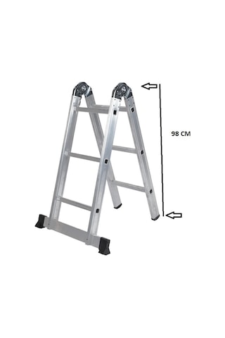 Beykon 3 + 3 Basamaklı Çift Taraflı Çok Amaçlı Katlanır Merdiven
