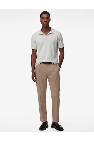 Koton Regular Fit Kısa Kollu Pamuklu Polo Yaka Tişört Gri 6sam10393mk