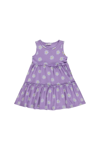 Civil Girls Papatya Desenli 6-9 Yaş Elbise - Lila