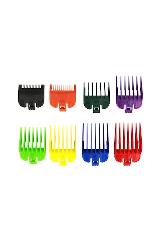 Vkemall Wahl Saç Kesme Makinesi İçin 8 Parça Limit Tarak Seti - Çok Renkli Pp Ve Abs Malzeme
