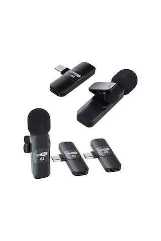 Hepa Merz S2 İphone Ve Type C Uyumlu Kablosuz İkili Yaka Mikrofonu Youtube Facebook Tiktok Vlog