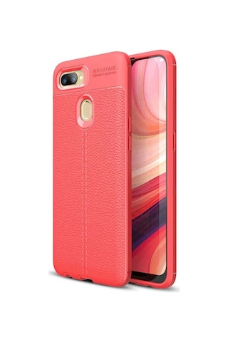 Oppo A7x Kılıf Zore Niss Silikon Kapak Kırmızı