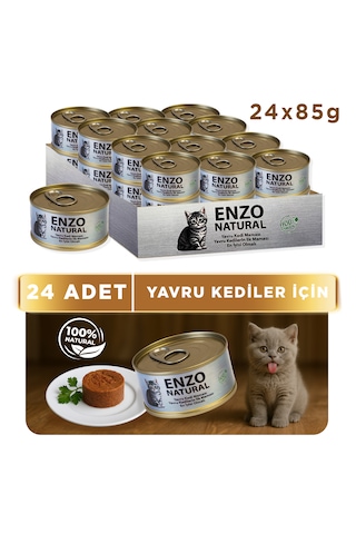 Natural Yavru Yaş Kedi Maması 85 Grx24