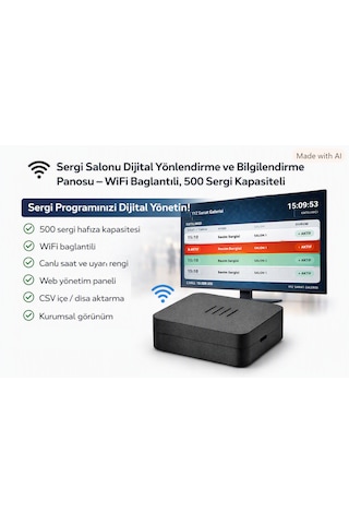 Sergi Salonu Dijital Yönlendirme Ve Bilgilendirme Panosu Modülü Wifi Bağlantılı