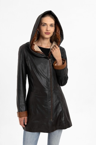 Ulia Kahve Kadın Hakiki Deri Kaban-kahverengi Kahverengi