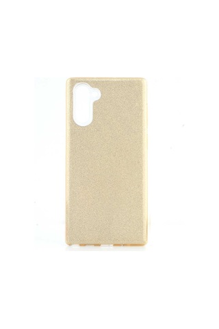 Samsung Galaxy Uyumlu Note 10 Kılıf Zore Shining Silikon-Gold