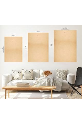 Hadis Dini 3'lü Mdf Tablo Set
