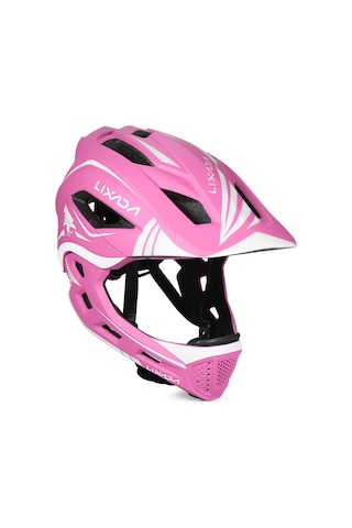 Lixada-Çocuklar Ayrılabilir Tam Yüz Kask Çocuk Sporları Yb18542P Pembe