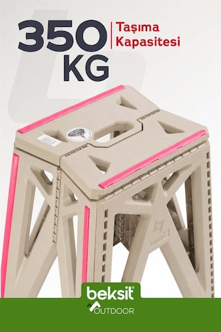 Beksit Outdoor Herkül L Katlanır Reflektörlü Tabure 2'li (Bej)
