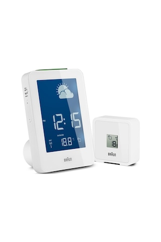 Braun Bnc013 Hava İstasyonlu Dijital Masa Saati - Beyaz