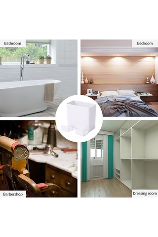 Geeksen Beyaz Abs Duvar Organizörü - Deliksiz Montajlı Uzaktan Kumanda, Telefon, Anahtar Saklama Kutusu - Ev Ofis Mutfak Kullanıma Uygun Çok Renkli