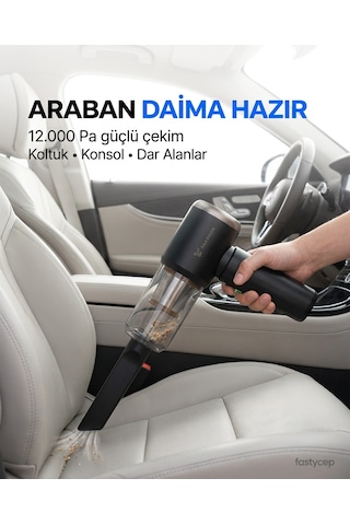 Vacuum Plus Snv-3002 15in1 Profesyonel 12.000pa Emiş Güçlü Üflemeli Şarjlı Mini Araç Süpürgesi