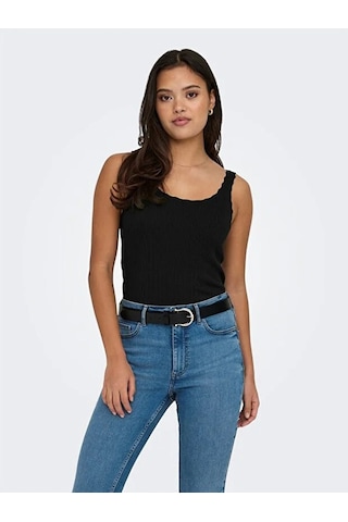 Only Onlgemma Sl U-neck Knt Noos Kadın Siyah Kazak - 15314659
