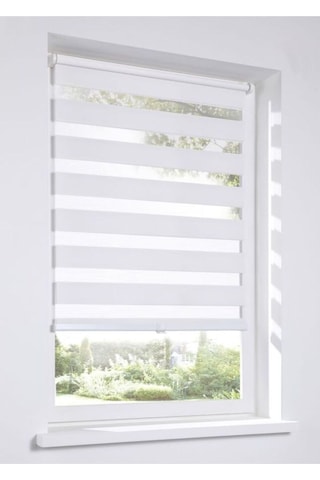 Kidmex Beyaz Bambu Zebra Stor Güneşlik Perde