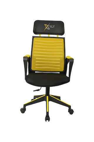 Xfly Plastik Ayaklı Oyuncu Koltuğu - Sarı File - 2395D0551