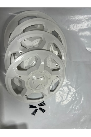 Karsan J10 Beyaz Renk Jant Kapağı Takımı 4 Adet + 12 Adet Vidası İle Beraber