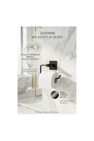 Alper Banyo Jasmin Kare Yapışkanlı Açık Tuvalet Kağıtlığı