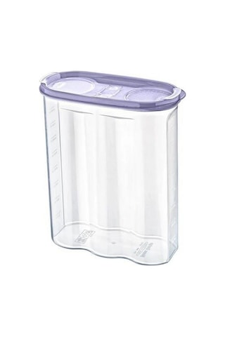 2 Kapaklı Ölçekli Erzak Kuru Gıda Saklama Kutusu Kabı 2,4 Litre-sa940 Şeffaf