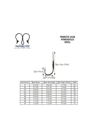 Maruto 2498 Nikel Olta İğnesi 17