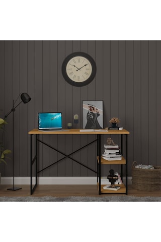 Asra Trend Raflı Metal Çalışma Masası METALÇM01 %100 MDF Bilgisayar Masası Petra