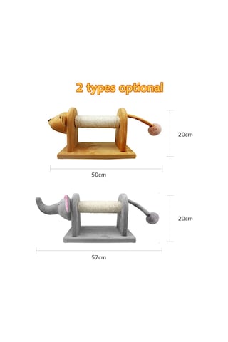 Mufunye Sisal Kaplı Dayanıklı Kedi Tırmalama Direği Yavru Kediler İçin Oyun Topu İle