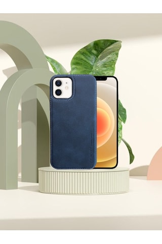 Juno Apple Uyumlu iPhone 11 Hakiki Deri Koruyucu Kılıf Lacivert