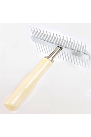 Buffer Çift Taraflı Ahşap Saplı Ergonomik Evcil Hayvan Fırçası T