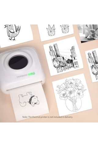 Geekyou 10'lu Paket 57x30mm 10 Yıllık Suya/yağa/reçmeye Dayanıklı Yapışkanlı Termal Kağıt - Bisfenol A Yok, Yüksek Renk Verimi