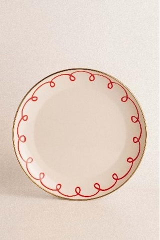 Merry Emaye Sunum Tabağı Dekoratif Tabak 26cm
