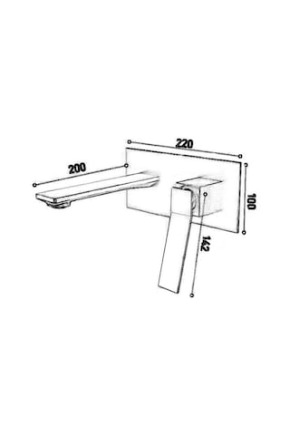 Fj-a3002 Fırçalanmış Altın Ankastre Lavabo Bataryası Altın
