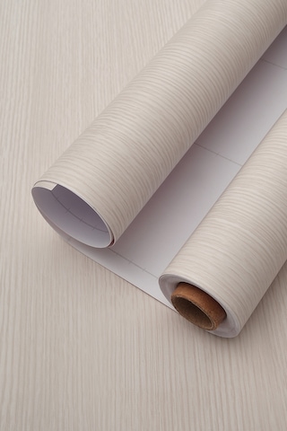 Deconitte Premium Açık Bej Meşe Ahşap Desenli Kendinden Yapışkanlı Pvc Mobilya Dolap Tezgah Kaplama Folyosu 60x100 Cm