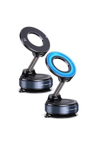 2li Magnetpro 360 Ayarlanabilir Araç İçi Masa Üstü Vakumlu Mıknatıslı Magsafe Telefon Tutucu Siyah Siyah