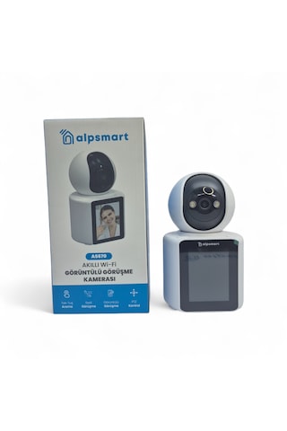Alpsmart As670 Akıllı Wifi Güvenlik Kamerası Kendinden Ekranlı...