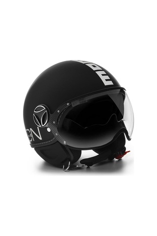 Momodesign Fgtr Evo Mono Matt Black White Motosiklet Kaskı