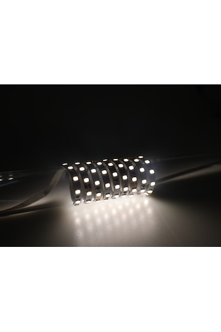 5mm Ince - 6500k Beyaz - Tek Çipli Şerit Led Iç Mekan Aydınlatma - 8w, 12v - Metrede 120 Led 5 Metre