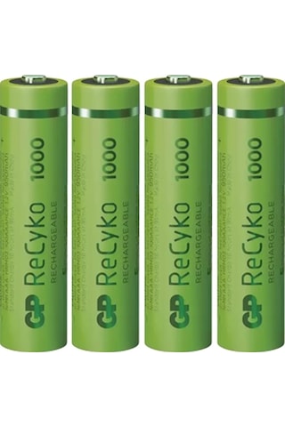 Gp Recyko 950 Mah Aaa İnce 4lü Şarjlı Kalem Pil Gp100aaahce 2eb4 Gprhc103e001