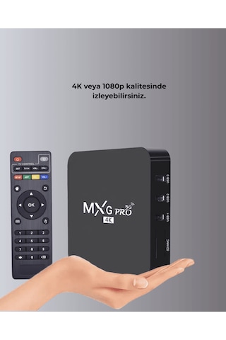 Android Tv Box 4k, 2gb Ram 16gb Rom Kablosuz Wi-fi Medya Oynatıcı 10.2"