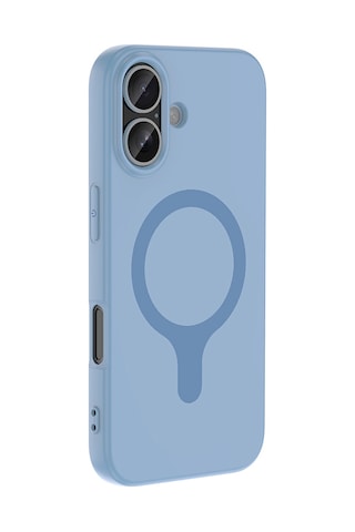 Gpack iPhone Uyumlu 16 Kılıf Aris Silikon Magsafe Kablosuz Şarj Özellikli Mavi