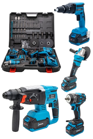 Börth BRTH0008 Hilti + Taşlama + Somun Sıkma + Vidalama Akülü 4'lü Set