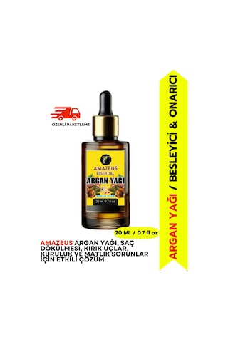 Amazeus Argan Yağı %100 Saf Ve Doğal-soğuk Pres Besleyici Etki 20 Ml / 0.7 Fl Oz