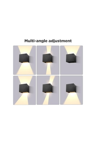 Led Su Geçirmez/su Geçirmez Değil Duvar Lambaları 6w 12w Duvar Işıkları Ev Bahçe Otu Odası Ac85-265v Dış Aydınlatma Aplik 56518770 Siyah