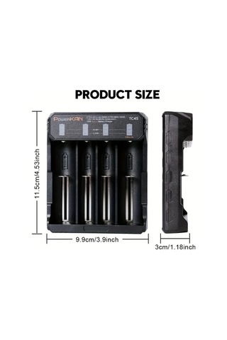 Xuweiwei Tc4s 4 Yuvalı Powerkan Akıllı Şarj Cihazı 3.7v Li İon Ve 1.2v Nimh Aa Aaa Pil Uyumlu