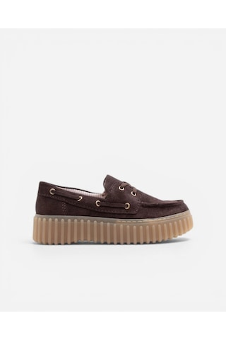 Clarks Torhill Boat Dark Brown Suede Kadın Koyu Kahve Günlük Ayakkabı 26186647 Kahverengi