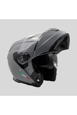 Arwic AR935 Mat Çene Açılır Ece-R 22.06 Motosiklet Kaskı Gri