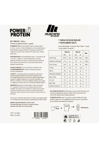 Mustang Nutrition Power Protein Tozu 3000 Gr 75 Servis Çikolata + Shaker + Protein Kahve Hediyeli Çikolata Aromalı